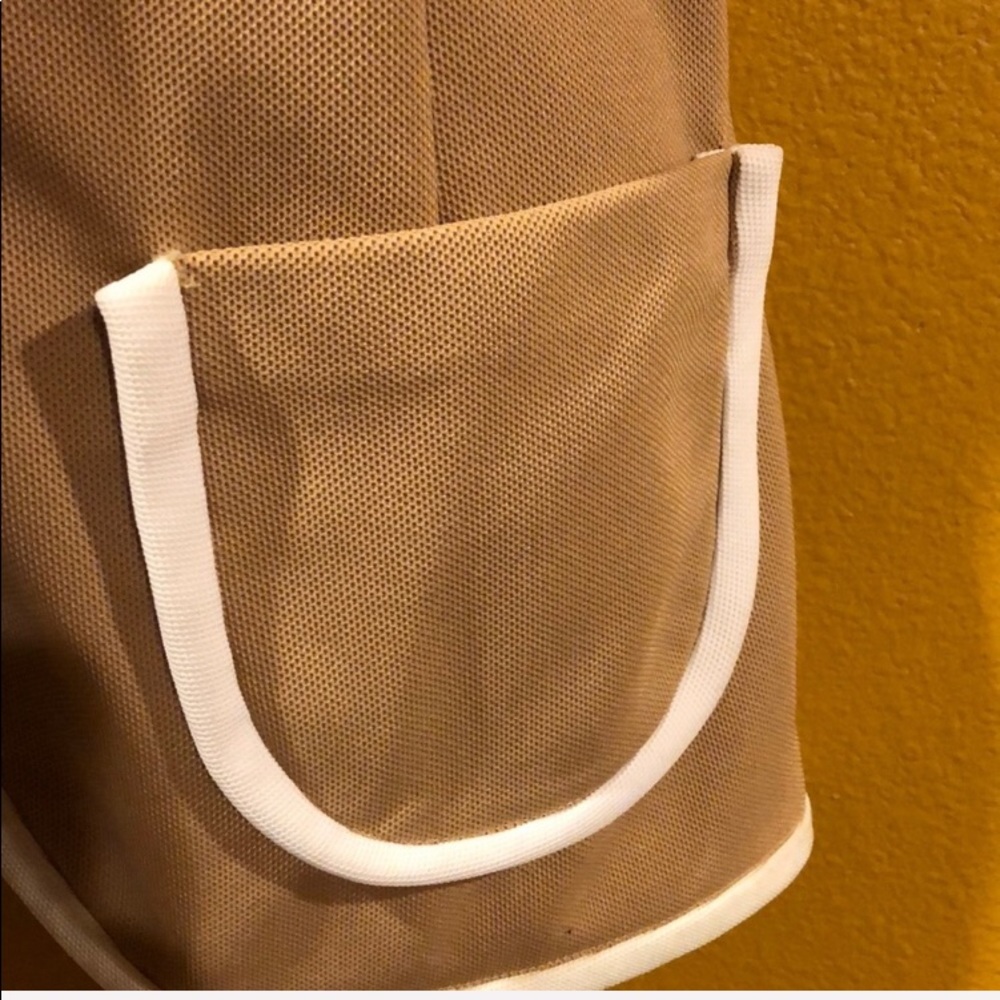 Vintage Jantzen Uniform Top/jacket 1960's tan white polyester - Picture 3 of 7
